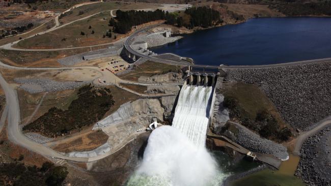 Water released from the Snowy Hydro dam at Lake Jindabyne plunges into the river at a rate of 12,000 Olympic swimming pools a day.