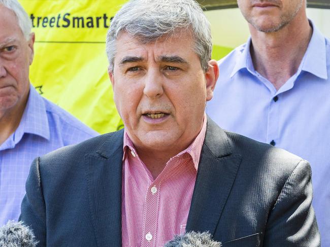 Paul Turner from RACQ at road safety press conference in Moorooka to talk about mobile phone use, Sunday, September 15, 2019 (AAP Image/Richard Walker)