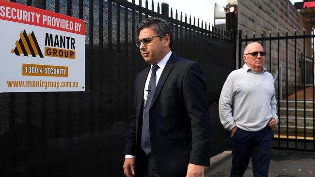 Cronulla CEO Dino Mezzatesta after addressing the media outside Shark Park