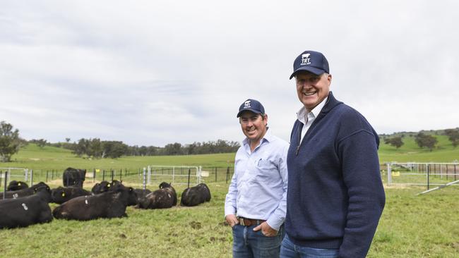 TRT Pastoral Group principal Tim Roberts-Thompson, Mansfield, and property manager Cody Whiteman, King Island,. Photo: DANNIKA BONSER