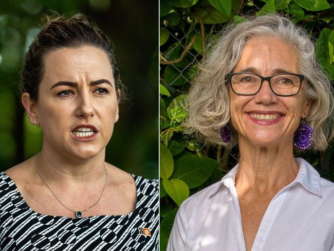 NT Chief Minister Lia Finocchiaro and Independent representative for Johnston, Justine Davis