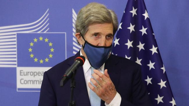 John Kerry in Brussels this week. Picture: AFP