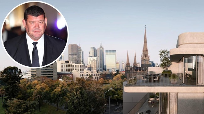 James Packer has signed on to back a $400m residential development in Melbourne.