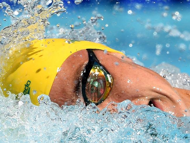 GOLD COAST, AUSTRALIA - APRIL 06:  Cameron McEvoy of Australia competes during the Men's 4 x 100m Freestyle Relay Heat 2 on day two of the Gold Coast 2018 Commonwealth Games at Optus Aquatic Centre on April 6, 2018 on the Gold Coast, Australia.  (Photo by Quinn Rooney/Getty Images)