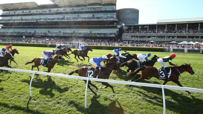 Think About It winning The Everest last year in front of a huge crowd at Randwick. Picture: Jason McCawley/Getty Images