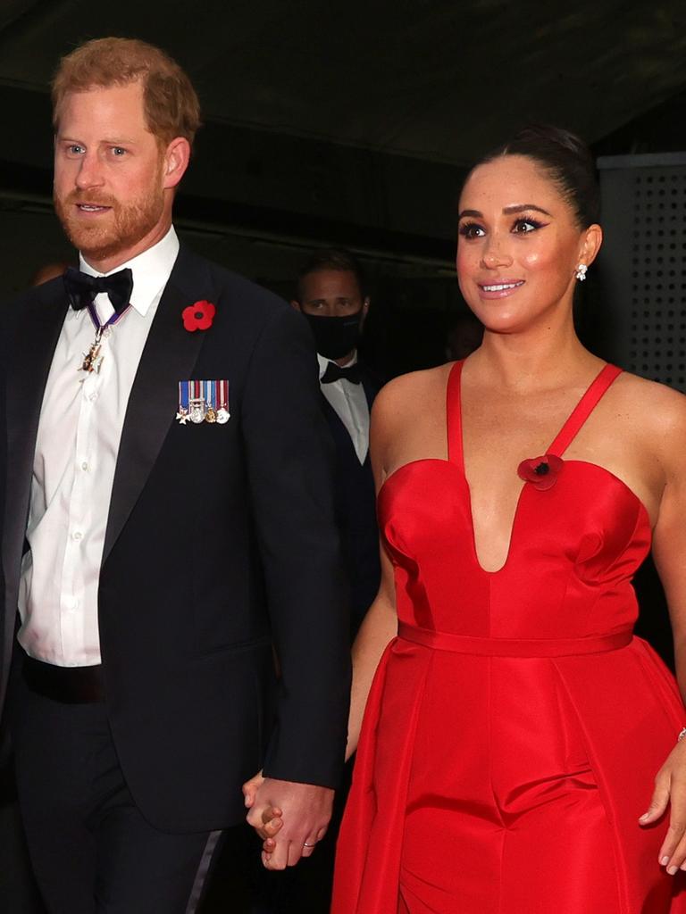 Harry and Meghan were initially thought to be presenters for the Best Actress category. Picture: Dia Dipasupil/Getty Images