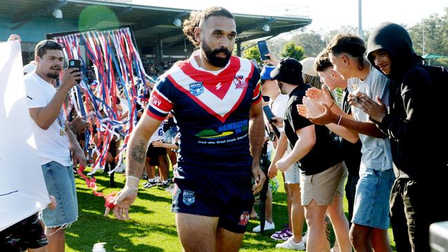 Captain Tyronne Roberts-Davis emulated his father’s efforts from 28 years ago. Picture: Leigh Jensen