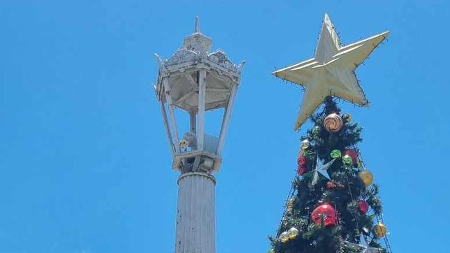 The Mafeking Lamp in Casino was damaged on December 1, 2024. Picture: Casino RSL Sub Branch Secretary Owen Newell