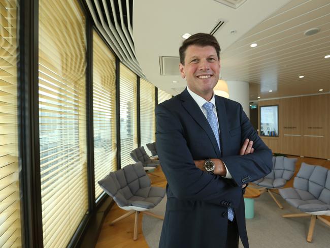 13/02/2020. AGL CEO Brett Redman pictured at their offices in Sydney as AGL Energy release their first half results. Britta Campion / The Australian