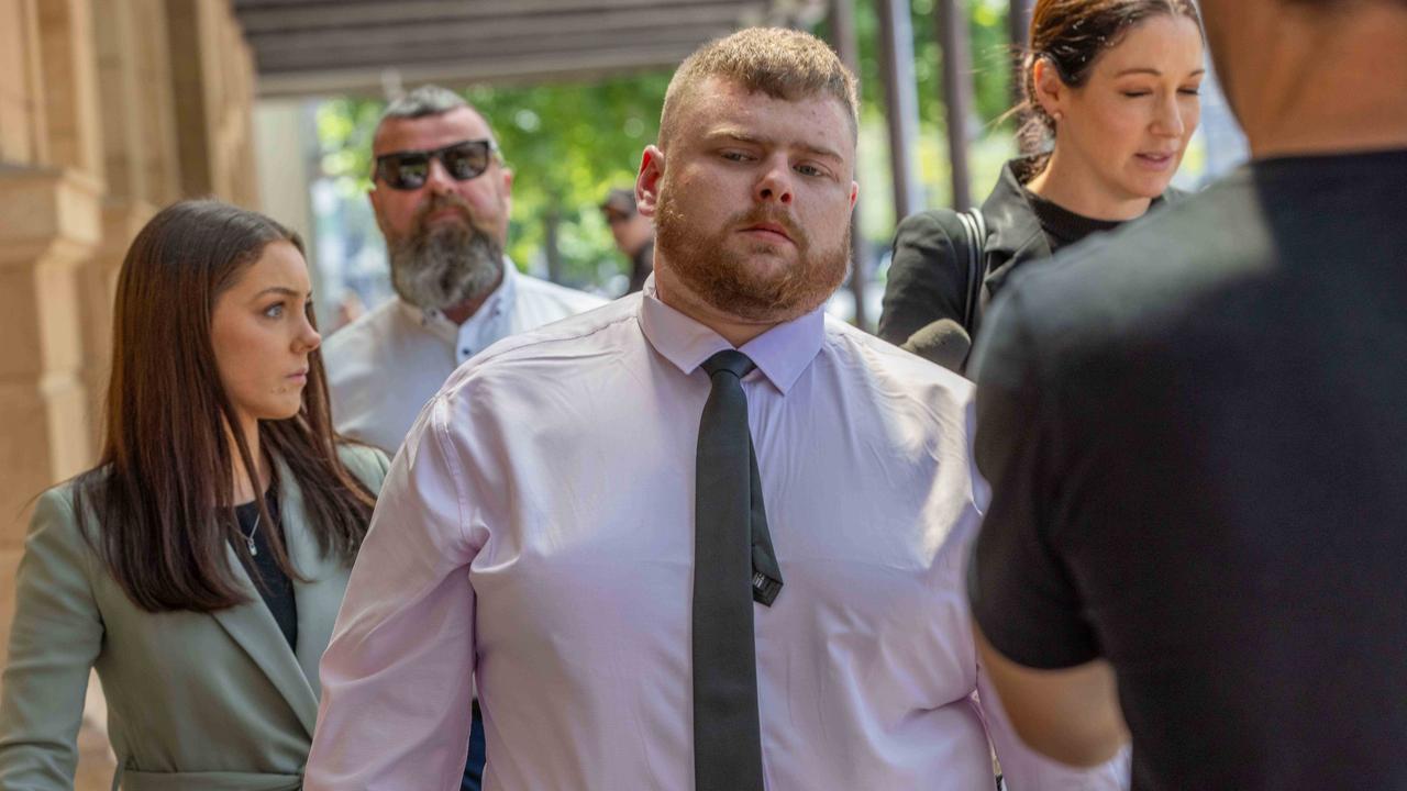 Cooper McGinley outside court. Picture: Ben Clark