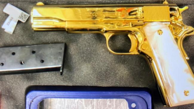 The undeclared pistol is allegedly unregistered. Picture: ABF