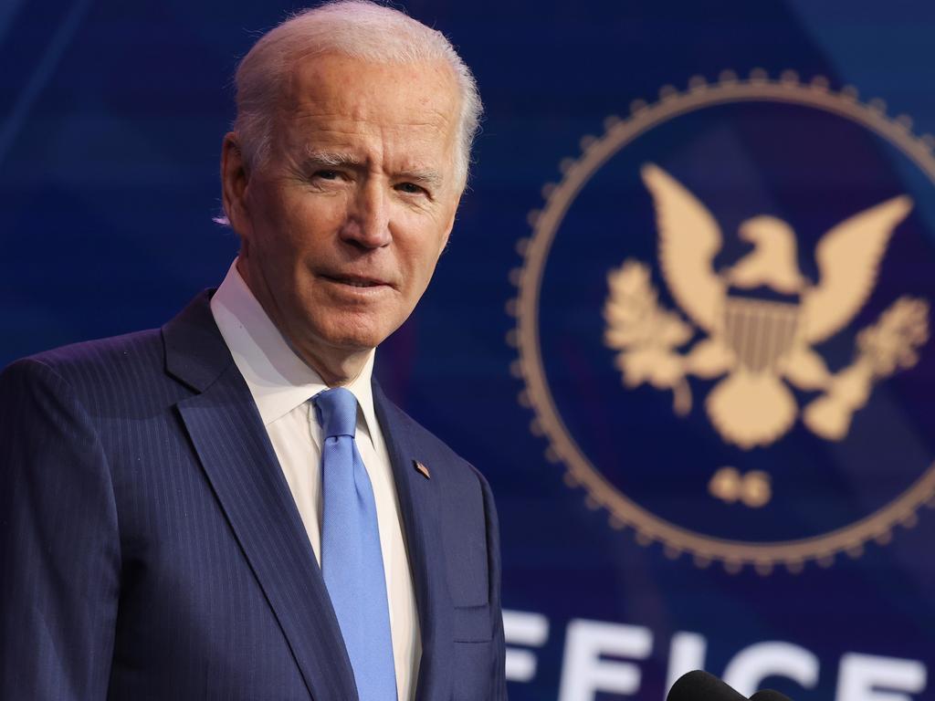 Joe Biden is expected to maintain the Trump tariffs on Chinese goods to maintain leverage over Beijing. Picture: Chip Somodevilla/Getty Images/AFP