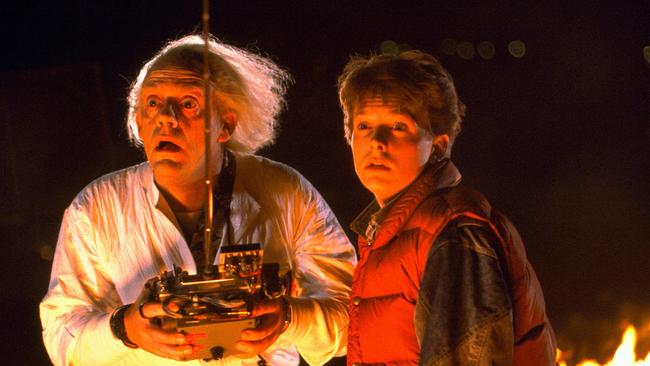 Christopher Lloyd and Michael J. Fox in the original film.