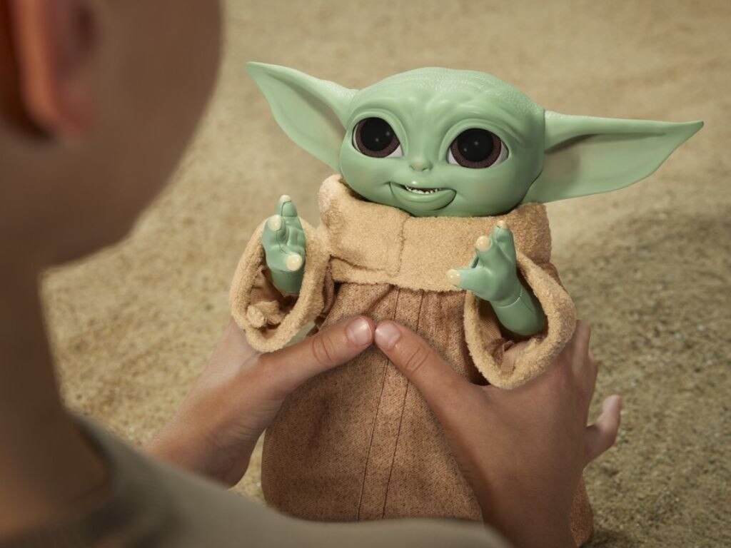 How adorable is this interactive Baby Yoda doll?!