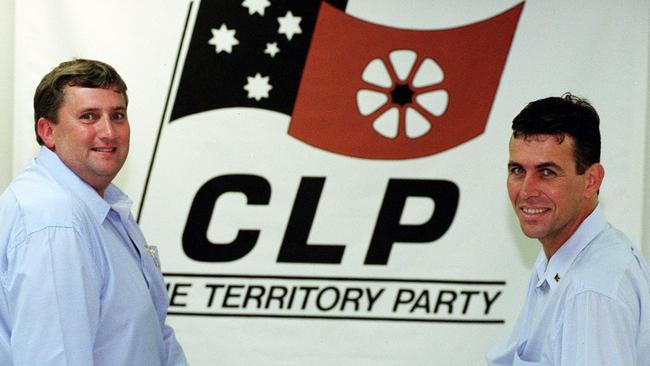 CLP candidates Ron Kelly and Dave Tollner in 2001.