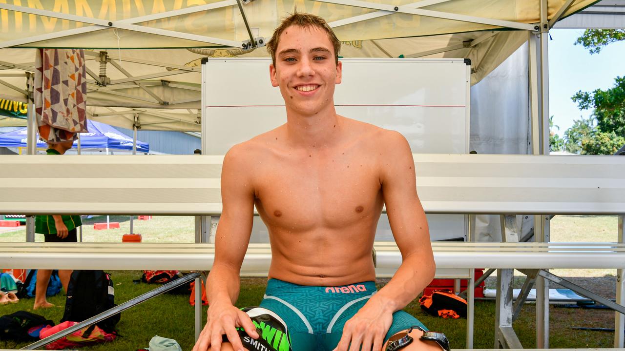 James Smith of Darwin Swimming Club at the 2023 Country Swimming Championships at Parap Pool, Darwin. Picture: Pema Tamang Pakhrin