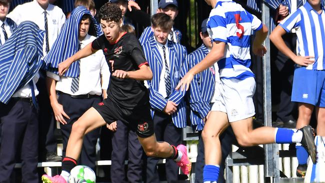 GPS First XI football between Terrace and Nudgee College. Saturday May 6, 2023. Picture, John Gass