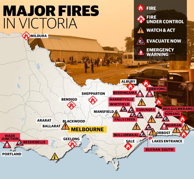 Victorian fires Latest evacuation warnings for towns near Bright