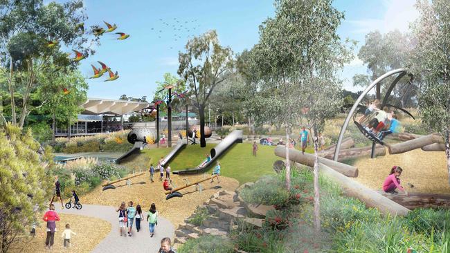 Artist impressions of the new playground at Kingston. Picture: SUPPLIED