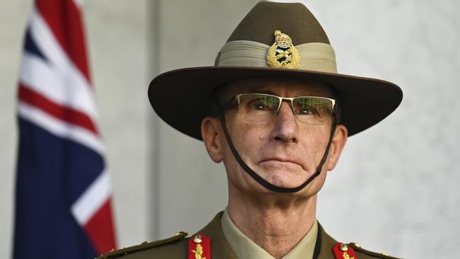 Chief of the Defence Force General Angus Campbell in Canberra on Monday. Picture: NCA NewsWire / Martin Ollman