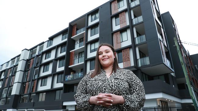 Rebecca Mercer, 26, just purchased a property in Sydney’s Homebush using the loan scheme. Picture: John Feder