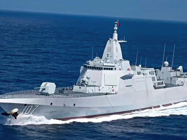 The Chinese navy’s Zunyi destroyer is one of the ships belonging to a naval task force spotted off the northeast coast of Australia. Photo: China Central Television (CCTV)