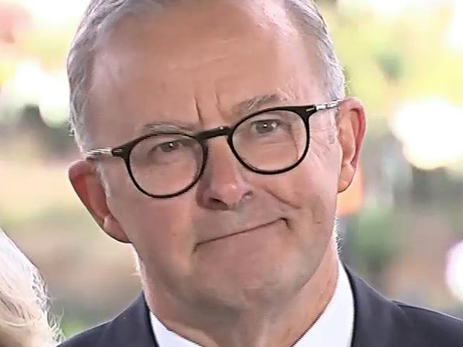 11-04-2022 Anthony Albanese this morning on Sky News where he did not to know the unemployment figures or current cash rate. Picture - Sky News