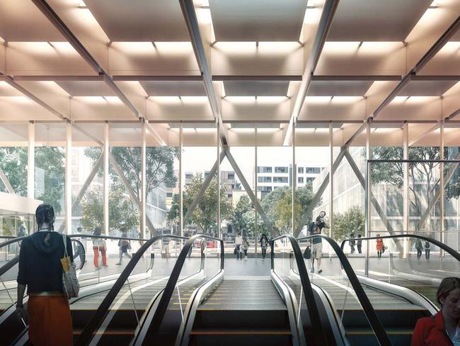 An artist’s impression of the Cross River Rail station at Woolloongabba.