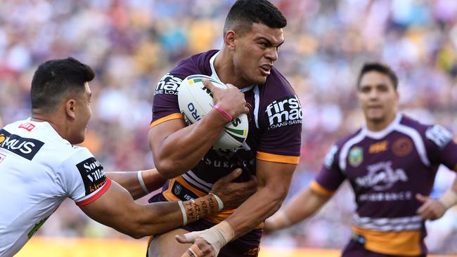 David Fafita of the Broncos during the Elimination Final against the Dragons. Photo: AAP