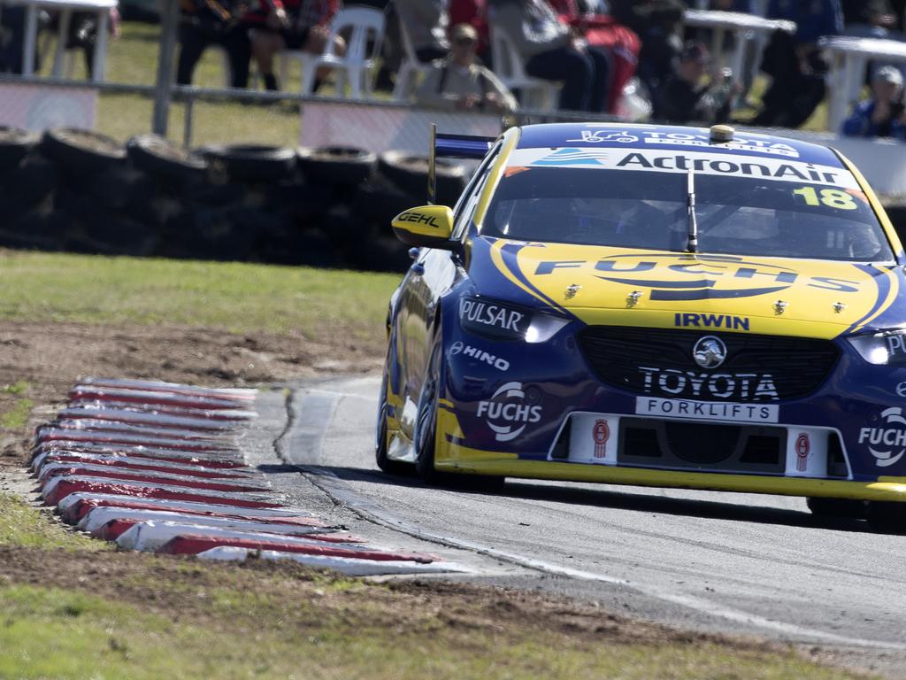 Mark Winterbottom of Team Irwin Racing driving a Holden ZB Commodore qualifies for Pole Position at Symmons Plains. PICTURE CHRIS KIDD