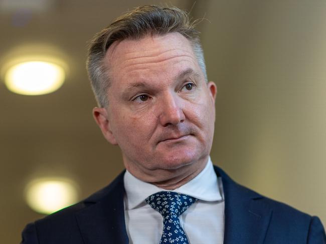 CANBERRA, AUSTRALIA - NewsWire Photos MARCH 28, 2023: Chris Bowen spoke with the media at morning press conferences in Parliament House in Canberra.Picture: NCA NewsWire / Gary Ramage