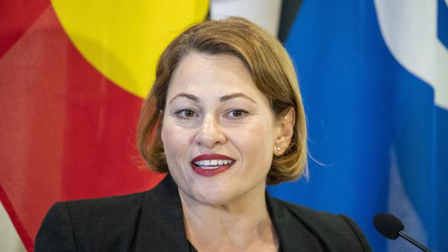 Queensland Deputy Premier and Treasurer Jackie Trad hands down the state's Mid-Year Economic and Fiscal Review 2019-20 in Brisbane on Thursday.