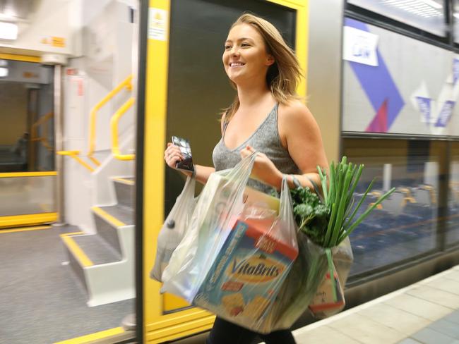 Commuters can now pick up their groceries at Bondi Junction train station on their way home from work. Picture: Adam Taylor