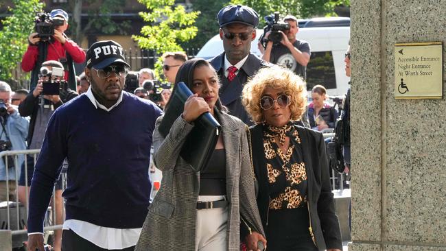 Janice Combs (R), mother of Sean Combs, arrives at federal court. Picture: AFP