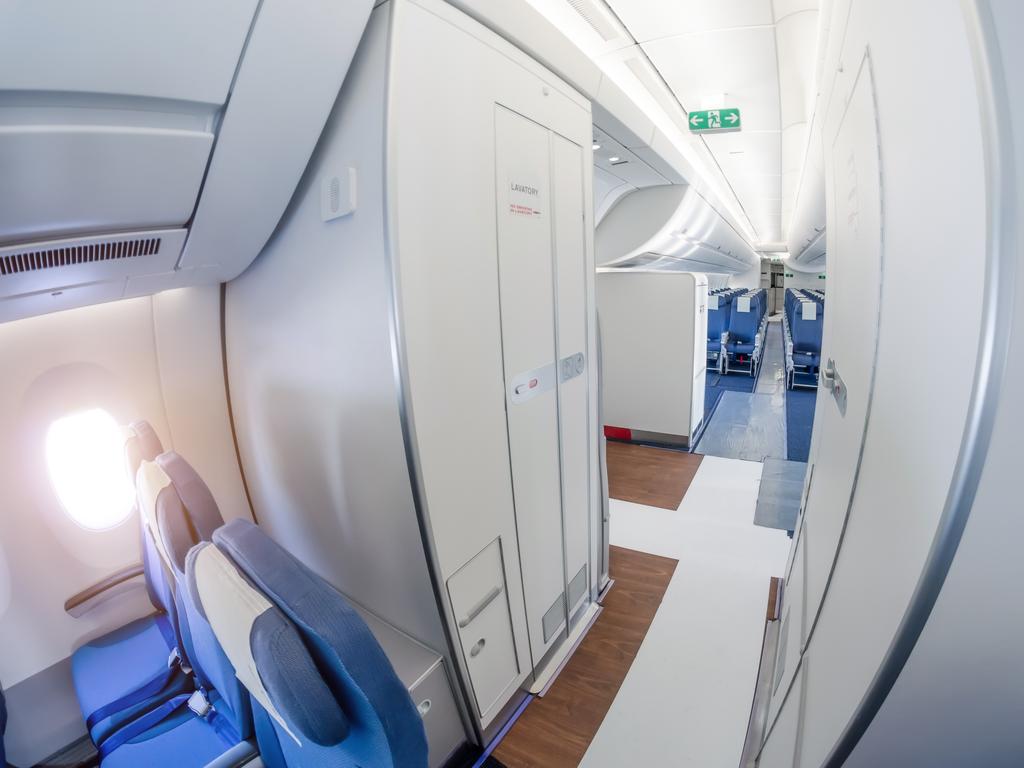 Plane toilets are basically a cupboard, with no clean air. Picture: iStock