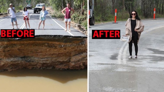 Before and After at Pine Creek Rd.