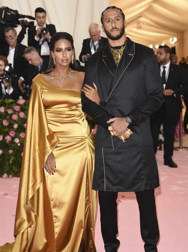 Colin Kaepernick and Nessa. Picture: AP