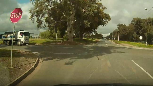 Screen shot from footage of crash involving Natasha Vaye in Davoren Park in August, 2017.