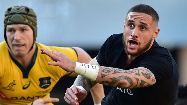 All Blacks halfback TJ Perenara is considering a switch to the NRL. Picture: Kazuhiro Nogi/AFP