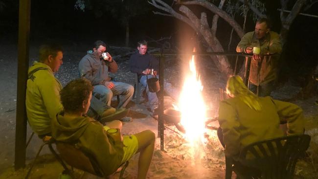 The early morning and evening campfires are the best part of the day for the staff at Argyle Pastoral Company. Photo: Argyle Pastoral Company