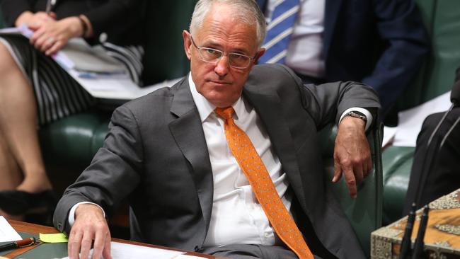 Prime Minister Malcolm Turnbull during Question Time in Parliament.