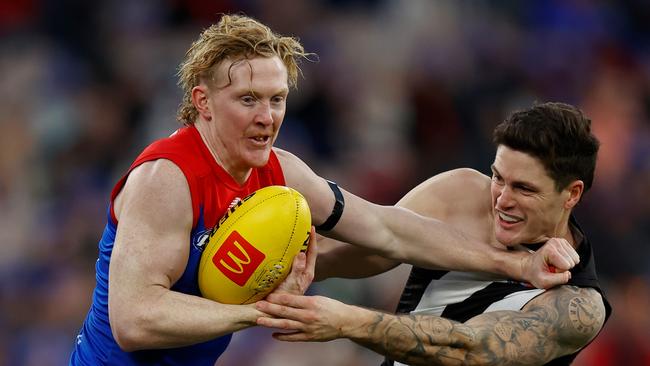 Will Collingwood try to shut down Clayton Oliver? Picture: Michael Willson/AFL Photos via Getty Images