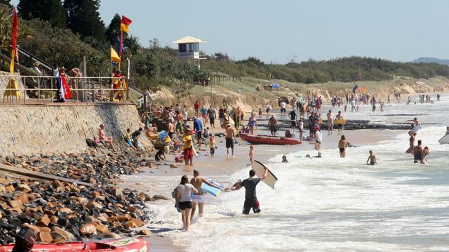 A man has passed away at Coolum Beach on Father’s Day. Picture: Megan Slade