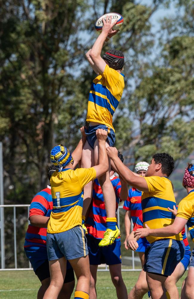 Downlands 15A vs TGS 15A. 2024 O'Callaghan Cup day at Downlands College. Photo by Nev Madsen