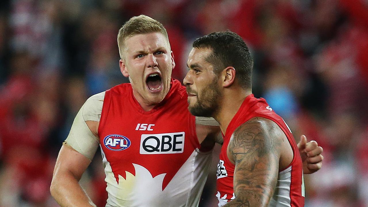 Dan Hannebery and Lance Franklin are at the centre of explosive allegations. Photo: Phil Hillyard