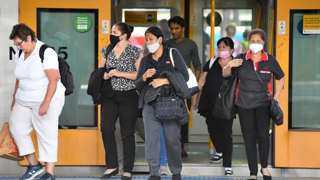 Commuters at Central train station. Picture: NCA NewsWire/Joel Carrett