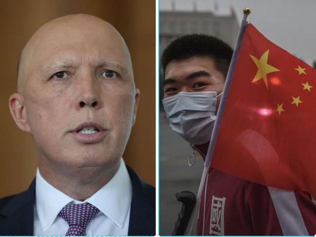 Dutton slams celebs over China silence.