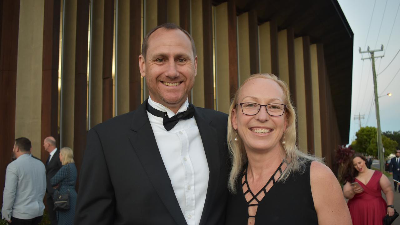 Field Engineers representative Jon Halliday and BHP representative Mel Johnson at the 2020 Queensland Mining Awards at the MECC, Mackay, on Wednesday September 23. Picture: Zizi Averill