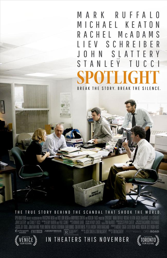 Nominated for Best Motion Picture: Spotlight.