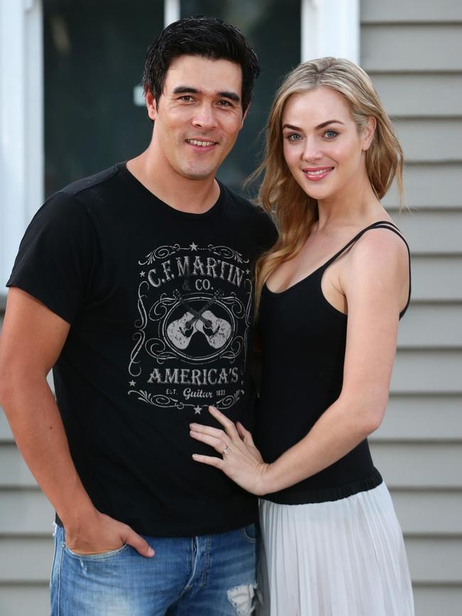 Currently on Home and Away, James Stewart and Wrong Girl actress Jessica Marais split up in 2015. Picture: Darren England